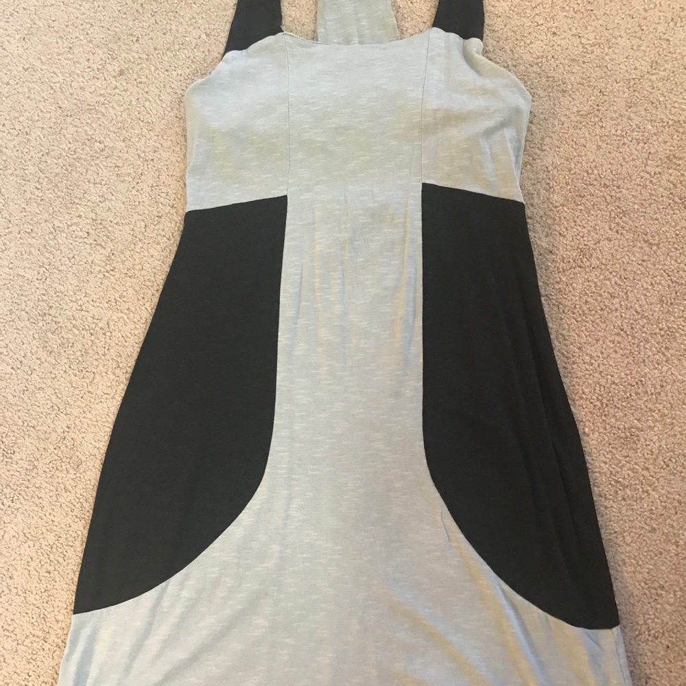 Toad & Co black / gray cotton tank dress